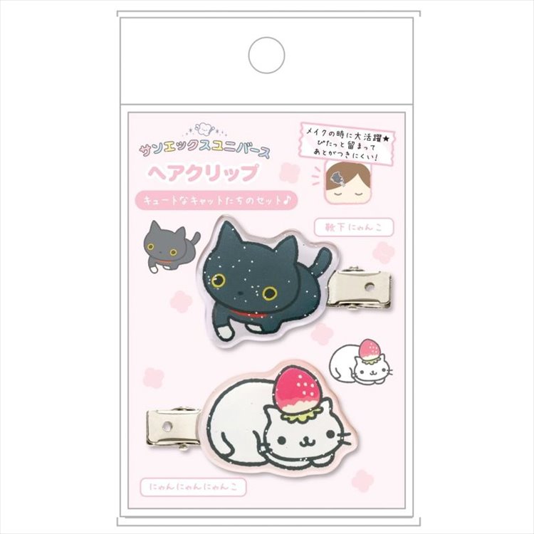 San X - Nyan Nyan Nyanko Glitter Hair clip San X - Nyan Nyan Nyanko Glitter Hair clip