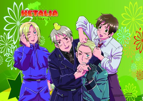 Hetalia - France, Germany, Prussia, Spain Wall Scroll Hetalia - France, Germany, Prussia, Spain Wall Scroll