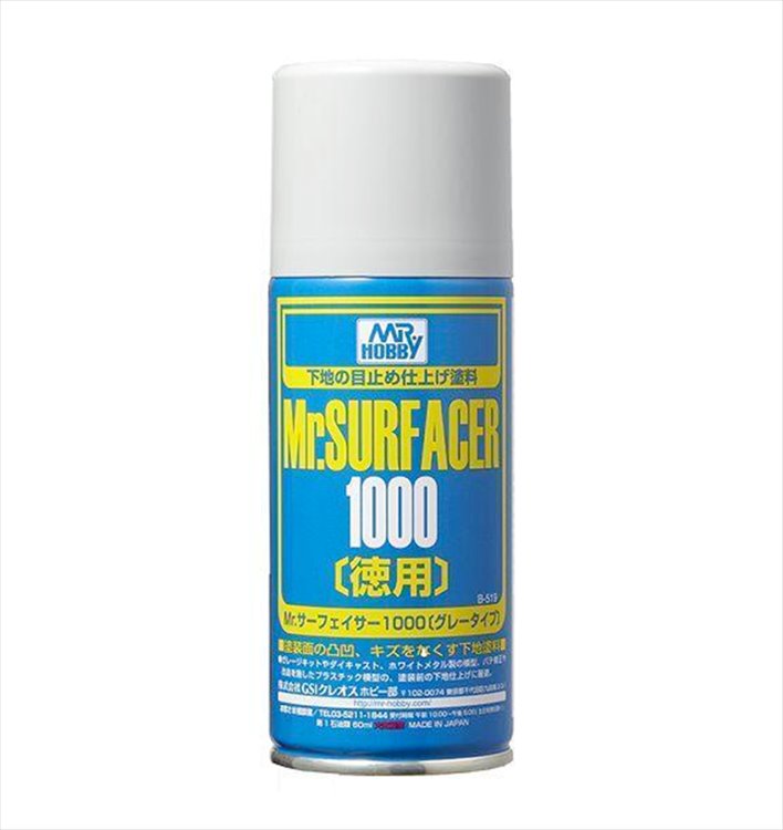 Mr Color - Mr Finishing Surfacer 1000 Gray Spray Can B519