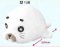 Kupu Mamegoma - White Mamegoma Seal Plush A Closed Mouth