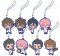 Ace of Diamond - Rubber Mascot Straps Set of 8