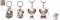 One Piece - Pirate Ship & Chopper Keychain (Set of 4)