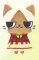 Monster Hunter - Airou G Brown With Red Mantle Plush B