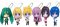 Vocaloid - Hatsune Miku Project Diva F Mascot Figure Keychains Dai 1 Set of 6