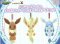 Pokemon XY- I Love Eevee Plush Keychains Set of 3