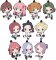 Saki Zenkoku-hen - Character Petanko Rubber Trading Straps Set of 10