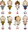 Hetalia - Rubber Key Chains Set of 8