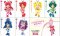 Yes Pretty Cure Go Go - Mascot Figure with Chain Set of 6