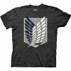 Attack on Titan - Scout Regiment Shield Charcoal Gray T-Shirt M