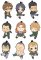 Silver Spoon - Yezo Agricultural High School Petanko Character Rubber Straps Set of 10