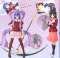 The World Only God Knows - Haqua & Shiomiya Shiori Flag 3 Sega Prize Figures Set of 2