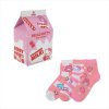 Sanrio - Hello Kitty Strawberry Milk 3 Pair Quarter Crew Box Set