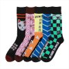 Demon Slayer - Patterns 5 Pair Crew Socks