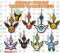 Pokemon - Eeveelution Face Mascots Box Set of 8