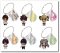 Robotics Notes - Little Mascot Charm and Tag Keychains Set of 6