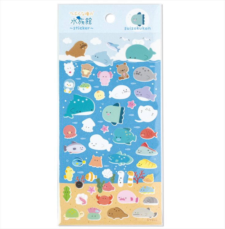 Yell World - Round eyed sheet sticker aquarium