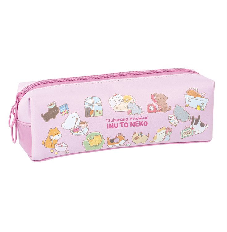 Yell World - Round-eyed pencil case Dogs and Cats