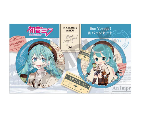 Vocaloid - Hatsune Miku Button Pin Set Teal Vocaloid - Hatsune Miku Button Pin Set Teal