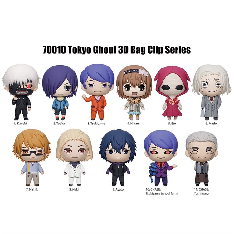 Tokyo Ghoul - 10th Anniversary Series 2 3D Foam Bag Clip SINGLE BLIND BOX