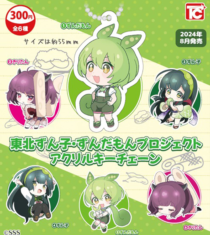Tohoku Zunko - Acrylic Keychain SINGLE BLIND BOX CAPSULE Tohoku Zunko - Acrylic Keychain SINGLE BLIND BOX CAPSULE