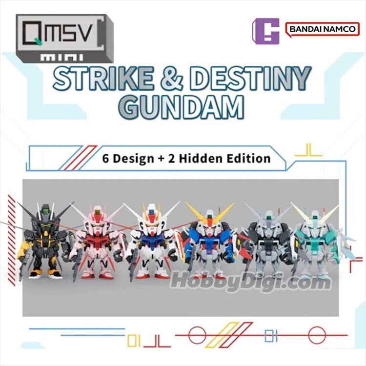 Mobile Suit Gundam - QMSV Mini Strike and Destiny Gundam SINGLE BLIND BOX Mobile Suit Gundam - QMSV Mini Strike and Destiny Gundam SINGLE BLIND BOX