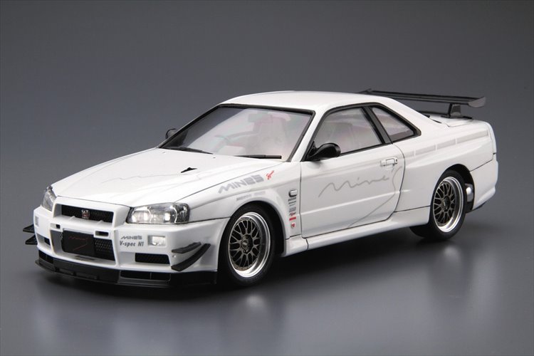 Asohima - 1/24 Mines BNR34 Skyline Nissan GT-R 02 Model Kit