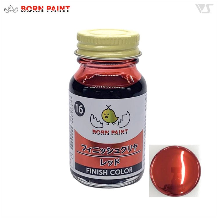 Born Paint - 016 Finish Clear Color Red 30ml