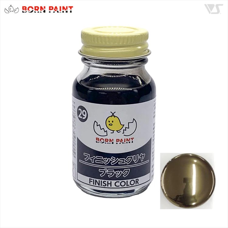 Born Paint - 029 Finish Clear Color Black 30ml