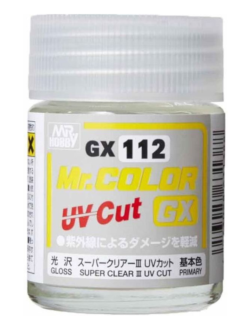 Mr Color - GX112 GX Super Clear III UV Cut Gloss 18ml Mr Color - GX112 GX Super Clear III UV Cut Gloss 18ml