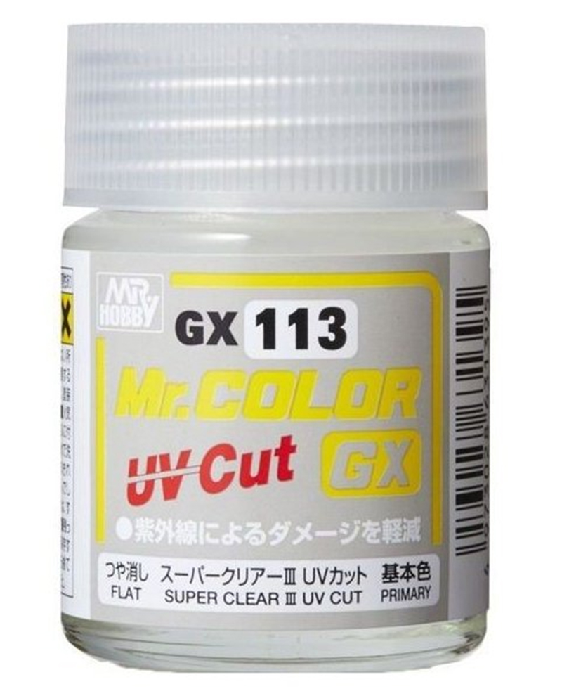 Mr Color - GX113 GX Super Clear III UV Cut Flat 18ml Mr Color - GX113 GX Super Clear III UV Cut Flat 18ml