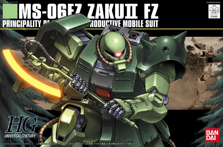 Gundam - 1/144 HGUC MS-06FZ Zaku II Kai Model Kit Gundam - 1/144 HGUC MS-06FZ Zaku II Kai Model Kit