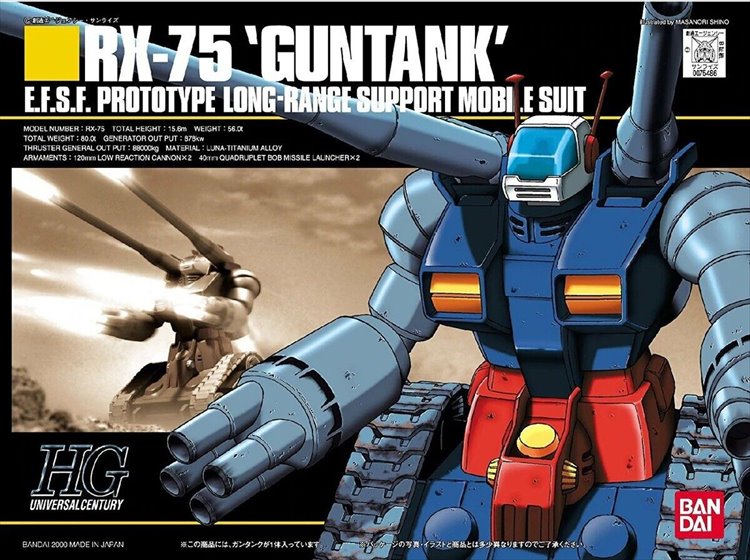 Gundam - 1/144 HGUC RX-75 Guntank Model Kit Gundam - 1/144 HGUC RX-75 Guntank Model Kit
