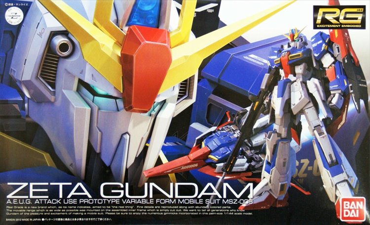 Gundam - 1/144 RG Zeta Gundam Model Kit Gundam - 1/144 RG Zeta Gundam Model Kit